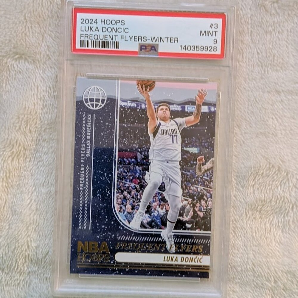 OB1 2024 HOOPS Luka Doncic "Frequent Flyer- Winter" Card#3 GRD MINT9